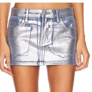 Super down metallic skirt